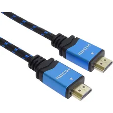 PremiumCord Ultra HDTV 4K@ kabel HDMI 2.0b kovovÃ+zlacenÃ konektory bavlnÄ›nÃ1⁄2 pl áÅ¡Å¥ (2 m, HDMI), Video Kabel