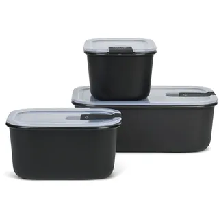 Mepal Frischhaltedose rechteckig nordic black 2 x 0,45 l + 1 l