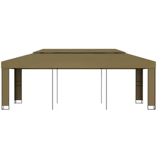 vidaXL Pavillon mit Doppeldach 3x6 m Taupe 180 g/m2 - Taupe