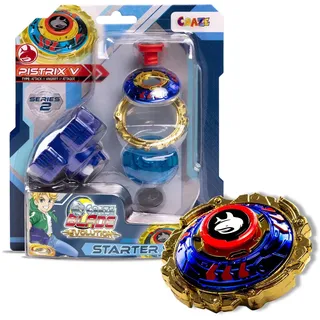 Craze BLADE Kampfkreisel - Starter Set Evolution Pistrix - Kreisel Metall sehr robust mit Launcher & Reißleine