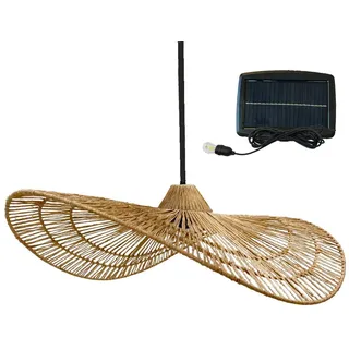 Lumisky Solar-Hängeleuchte Marbella Solar aus Jute, Natur, mit Hybridkabel, Netz- und Solarkabel, 5 m Länge