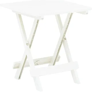 The Living Store Gartentisch Klappbar Weiß 45x43x50 cm Kunststoff - Weiß