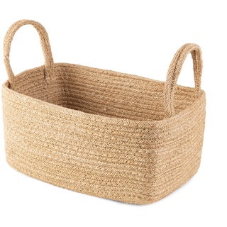 Compactor Dina Jute-Aufbewahrungskorb, klein, 24 x 15 x 12 cm, Braun, RAN10543