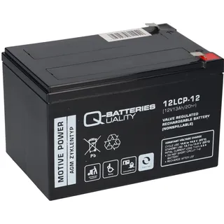 Q-Batteries Elektro-Roller-Scooter Batterie Akku 12LCP-12 12V-13Ah zyklenfest QB