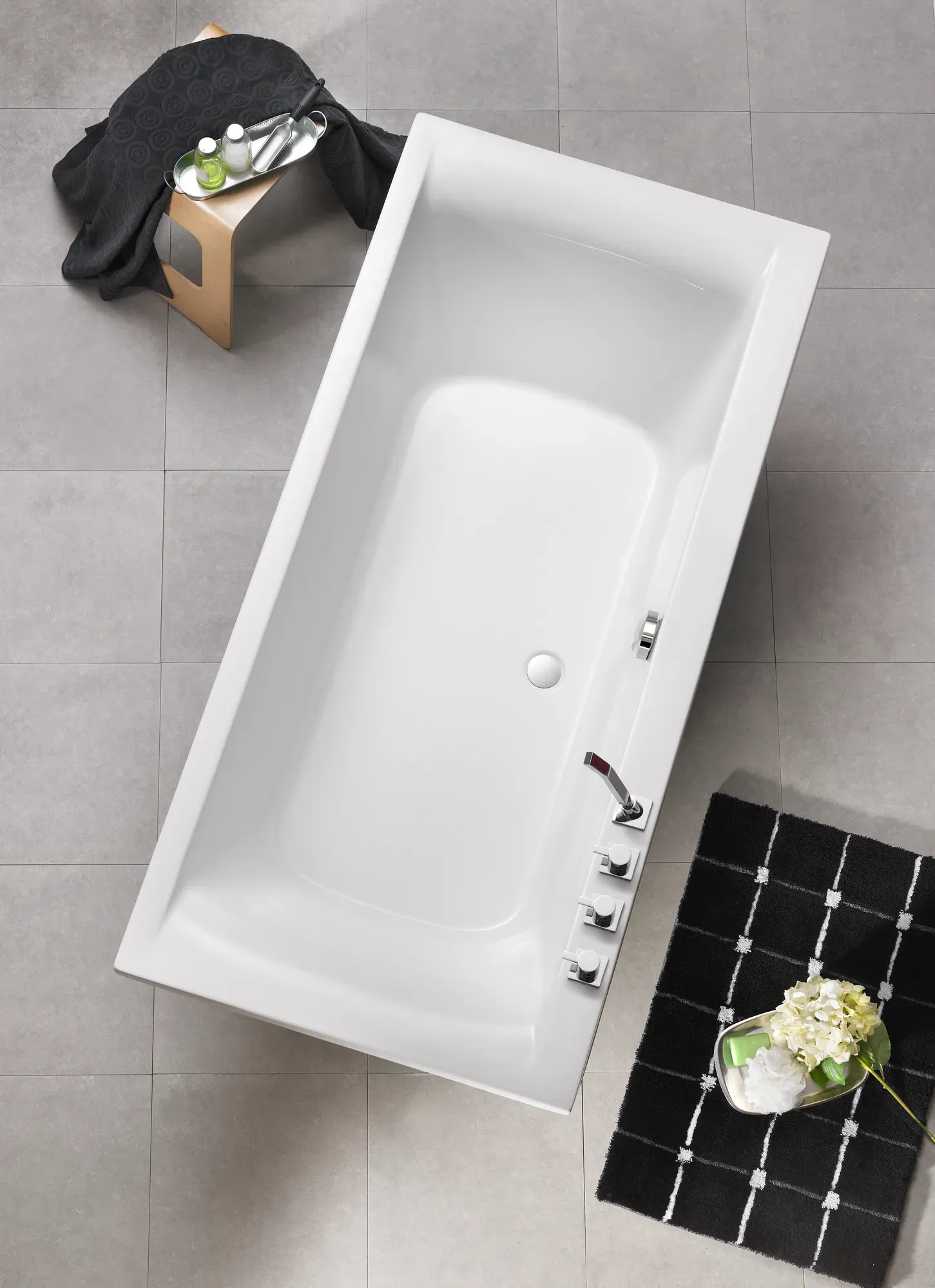 Bild von Rosa Rechteckbadewanne 90 x 190 cm (986001)