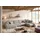 Sofa MADELINE Wohnlandschaft U-Form Cord steingrau Longchair links