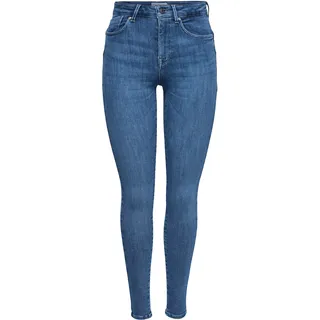 Only Onlpower MID Push Up Rea2981k Noos Skinny Jeans, Power - Blau,Braun - 27/28