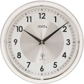 AMS Funk-Wanduhr, Funkwerk, D30x4cm, 5945 - Weiß