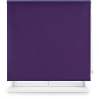 Blindecor Premium Verdunkelungsrollo nach Maß | Violett | 125 x 165 cm (Breite x Höhe) Stoffgröße 122 x 160 cm | Verdunkelungsrollo mit 38 mm Rohr, robuster und eleganter