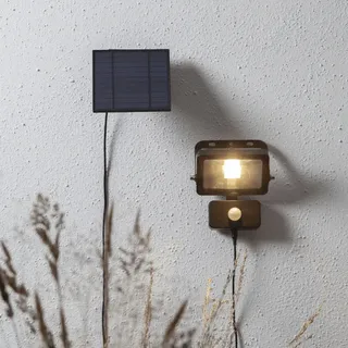LED Solar Strahler 'Powerspot' - warmweiß - 800lm - mit Bewegungsmelder und Lichtsensor - H: 16cm - Schwarz