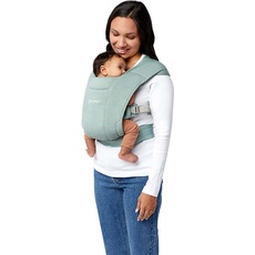 Ergobaby Embrace Babytrage für Neugeborene ab Geburt Extra Weich, 2-Positionen Bauchtrage Baby-Tragetasche Ergonomisch, Jade