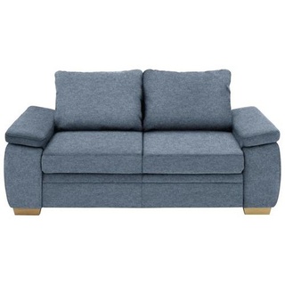 Beldomo Style Schlafsofa , Blau , Textil , Eiche , 196x90x100 cm , Goldenes M , Typenauswahl, Stoffauswahl, Rücken echt , Wohnzimmer, Sofas & Couches, Schlafsofas, Sonstige Schlafsofas