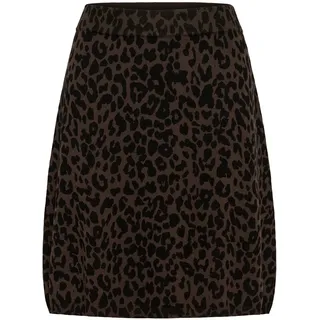 Saint Tropez Midirock "Damen Rock ZhilaSZ", chocolate braun leopard