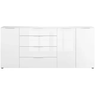 manjana möbel Sideboard Style 225 x 98,7 x 40 cm Weiß