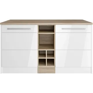 kochstation Kücheninsel KS-Wien 153 x 100 x 85 cm Weiß