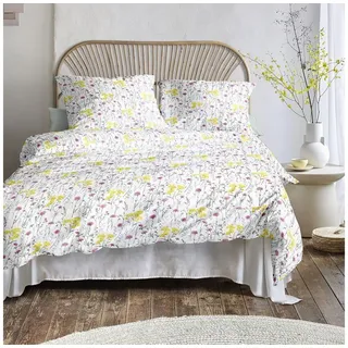 IRISETTE Bettwäsche »Easy 8606« 2 Stk. tlg. pflegeleicht und bügelfrei Irisette salbei B/L: 155 cm x 200 cm