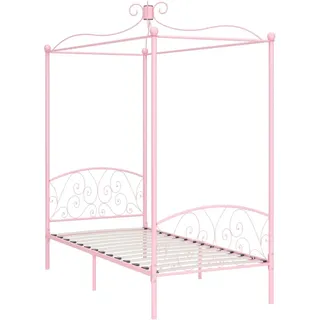 vidaXL Himmelbett-Gestell Rosa Metall 100 x 200 cm - Rosa