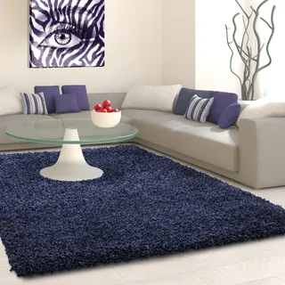 Ayyildiz Teppiche Hochflor-Teppich »Life Shaggy 1500«, rechteckig, 30 mm Höhe, Langflor, uni, große Farbauswahl, robust, auch als Läufer und in rund, blau