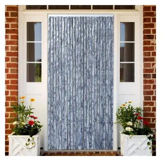 vidaXL Insektenschutz-Vorhang 90 x 220 cm Silber