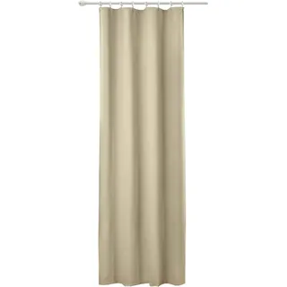WOLTU Vorhang Blickdicht Gardinen mit Kräuselband für Schiene, Leichter & weicher Verdunklungsvorhang wärmeisolierend, Thermovorhang Kälteschutz für Wohnzimmer Schlafzimmer, 135x245 cm, Sand