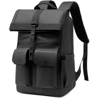 BJIAX Rolltop Rucksack Herren, Wasserdicht Laptop Rucksack 17,3 Zoll