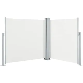 vidaXL Seitenmarkise 120 x 600 cm Cremeweiß Polyester