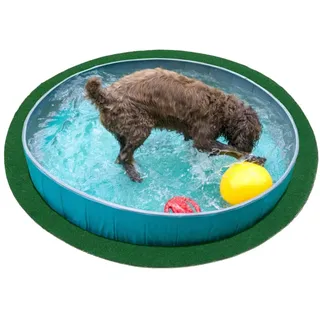 andiamo Kunstrasenteppich Field mit Noppen - Kunstrasen Outdoor zur Verwendung als Balkon Bodenbelag oder Poolteppich - witterungsbeständig rund 250 cm rund Grün