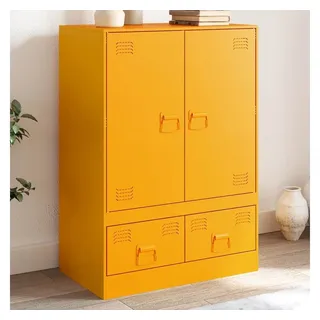 vidaXL Highboard Senfgelb 67x39x95 cm Stahl -