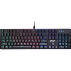 Acer Nitro Gen 2 Kabelgebundene Gaming-Tastatur - RGB beleuchtete Tastatur | 100% Anti-Ghosting (N-Key Rollover) | mechanische Achse | ergonomische Bogen-Tastenkappen | eingebettete Multimedia-Tasten