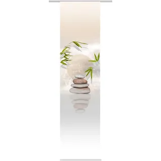 HOME WOHNIDEEN Schiebevorhang Klettband 60 x 245 cm Beige