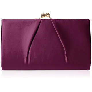 Swankyswans Mira Clutch Satin Purple