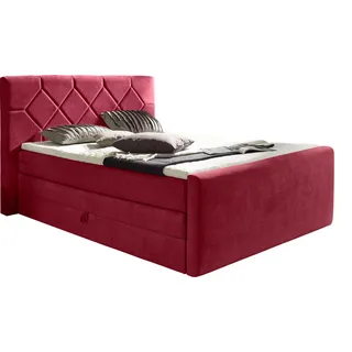 Home Affaire PLACES OF STYLE Boxspringbett »Atlanta« inklusive Topper und Bettkasten,