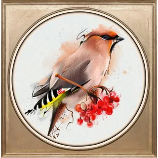 queence Acrylglasbild "Vogel" Blumen  Blumenbilder  Gemälde  Kunst  Vogelbilder  Vögel Fine Art-Print in Galeriequalität, farbe bild(er): grün
