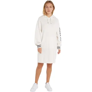 Tommy Hilfiger Damen Hoodie Kleid mit Kapuze, Beige (Weathered White), S