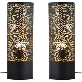 Marrakesch Orient & Mediterran Interior Tischlampe Schwarz 2 St.