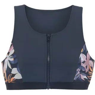 LASCANA Crop-Bikini-Top Wave Blau 38