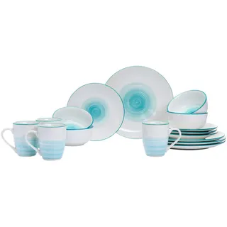 Ritzenhoff & Breker Luna Kombiservice 16-tlg. blau Aquarell-Stil