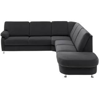 Beldomo System Ecksofa , Anthrazit , Textil , Uni , Ottomane rechts, L-Form , 289x269 cm , Typenauswahl, Fußauswahl, Stoffauswahl, Sitzqualitäten, seitenverkehrt erhältlich, Bettfunktion erhältlich, Hocker erhältlich, Rückenfutter, individuell planbar, haustierfreundlicher Bezug , Wohnzimmer, Sofas & Couches, Wohnlandschaften, Ecksofas