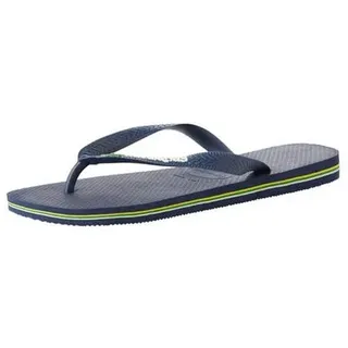 havaianas Brasil Logo Navy Blue 39