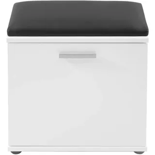 MID.YOU Garderobenbank 48,5 x 49 x 30 cm Schwarz/Weiß abwischbar