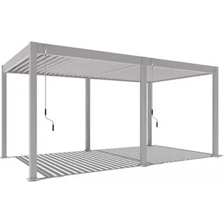 Weide Classic | Pergola Aluminium freistehend | 3 x 5,3 M | Lamellendach Ivory Sand - Beige
