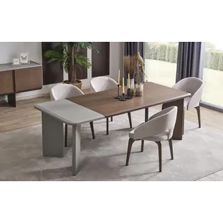 Moderne Essgruppe Designer Esstisch 4x Stühle 5tlg Stilvoller Set Neu - Braun
