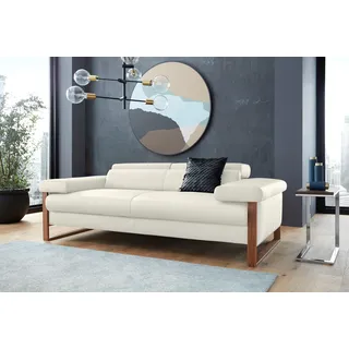 W.Schillig Couch Leder 2-Sitzer Weiß