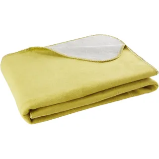 Novel Wohndecke , Grau, Grün , Textil , Uni , 150x200 cm , Textiles Vertrauen - Oeko-Tex® , Double face , Heimtextilien, Wohntextilien, Decken, Kuscheldecken