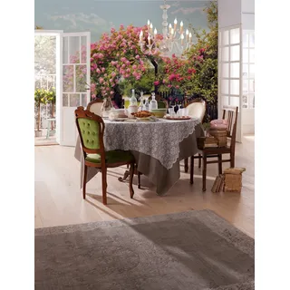 KOMAR Fototapete Rose Garden - Größe 368 x 254 cm bedruckt glatt Wohnzimmer, Schlafzimmer,