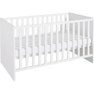 Home affaire Babybett »MICHA, 4 fach höhenverstellbar,« zum Juniorbett oder Kindersofa umbaubar, langlebig, weiß