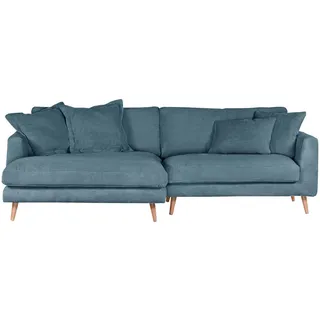Landscape Ecksofa , Petrol , Textil , Ottomane links, L-Form , 270x140 cm , Stoffauswahl, seitenverkehrt erhältlich, Rücken echt, Armteil links, Armteil rechts , Wohnzimmer, Sofas & Couches, Wohnlandschaften, Ecksofas