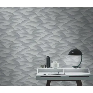 Vliestapete FASHION FOR WALLS "Sparkling Sea", silber (silberfarben), B:0,53m L:10,05m, Vlies, Tapeten, Vliestapete, Phthalate frei