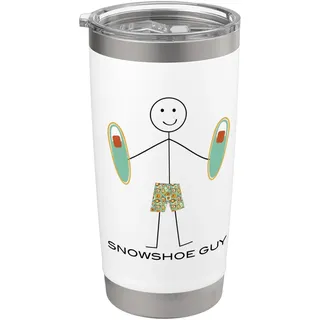Lustiger Herren Schneeschuh Guy Jungen Schneeschuhwandern Schneeschuhschuh Doppelwandiger Edelstahl-Thermobecher