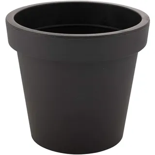 greemotion Blumentopf Anna, Kunststoff-Pflanzkübel in Anthrazit, Ø ca. 25 cm